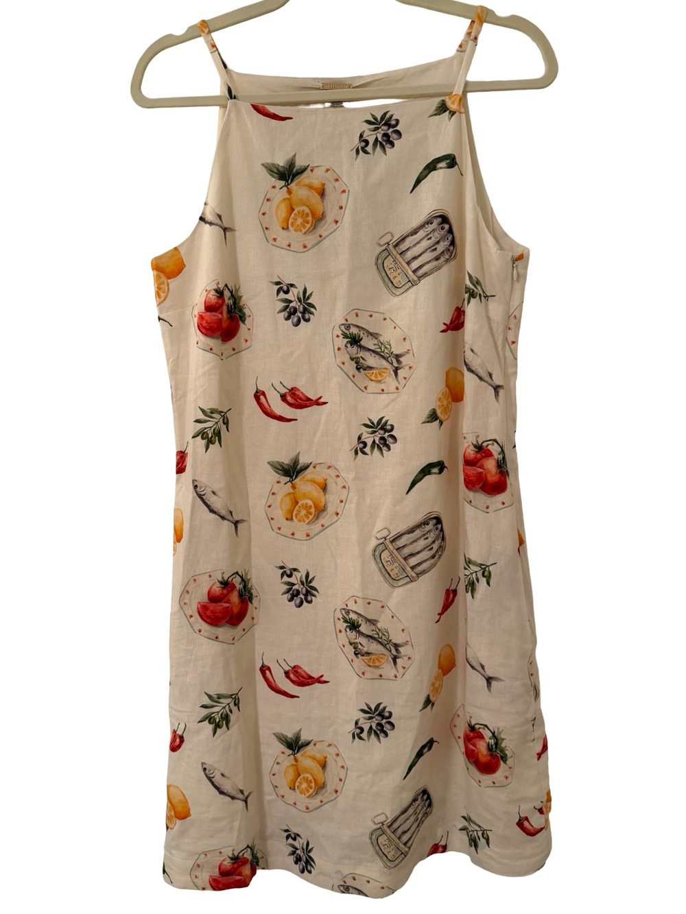 Magaschoni Sardine Linen Mini Dress S NWT - Picture 4 of 10